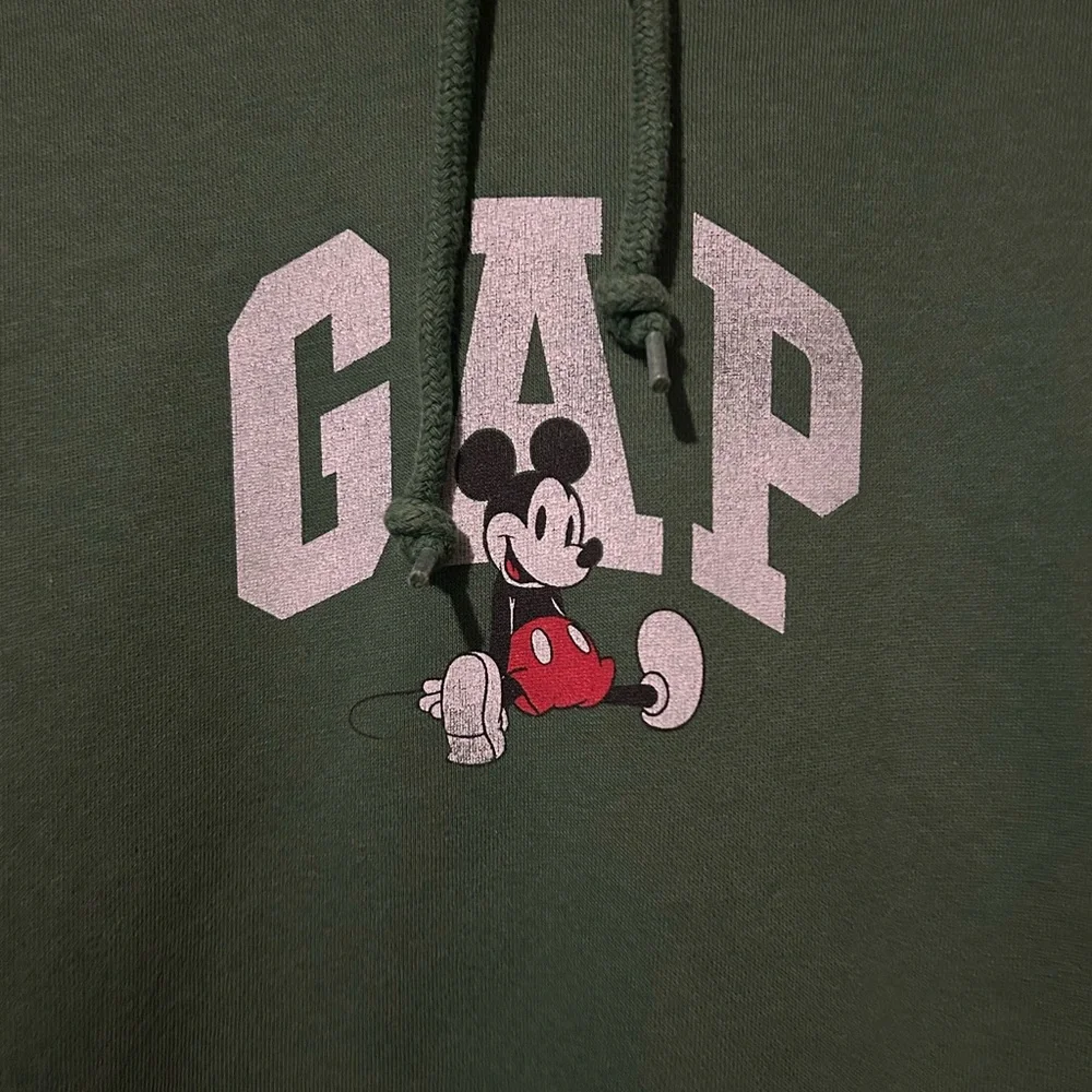 GAP Forest Green Men's Hoodie with Character Design - Picture 2 of 4